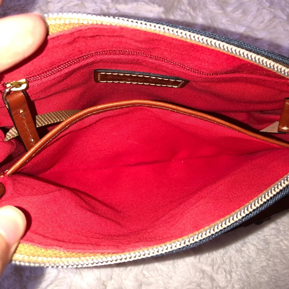 Dooney & Bourke Nylon Crossbody Pouchette with Leather Trim - Picture 4 of 8